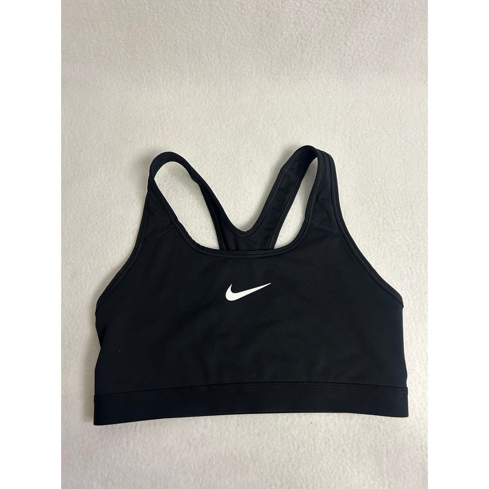 Athleisure Sporty Nike Womens Medium Black Racerback Dri-FIT Sports Bra